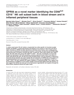 GPR56 as a novel marker identifying the CD56 CD16 NK cell subset