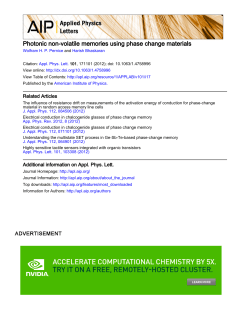 Photonic non-volatile memories using phase change materials