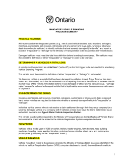 mandatory branding program - Collision Industry Information