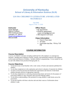 Assignments for Bibliotherapy Course