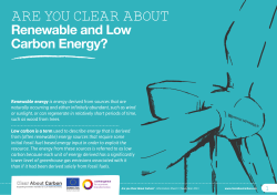 Are you clear about Renewable and Low Carbon Energy?