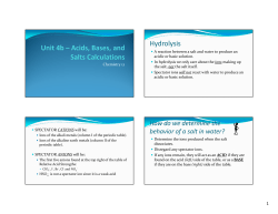 How do we determine the behavior of a salt in water?