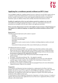 Applying for a residence permit without an MVV (visa)