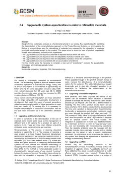 3.2 Upgradable system opportunities in order to rationalize materials
