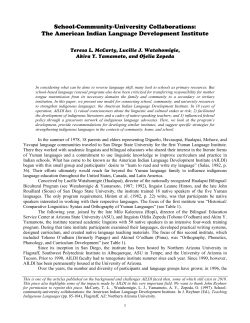 School-Community-University Collaborations: The American Indian
