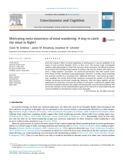 Motivating meta-awareness of mind wandering