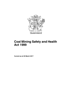 Coal Mining Safety and Health Act 1999