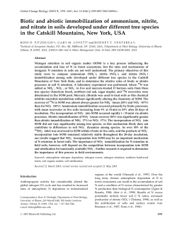 Biotic and abiotic immobilization of ammonium, nitrite, and nitrate in