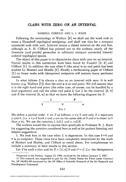 CLANS WITH ZERO ON AN INTERVAL