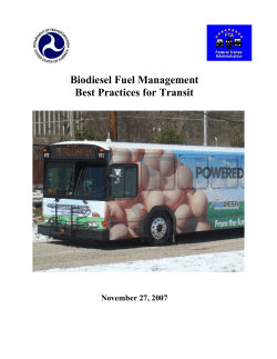 Biodiesel Fuel Management Best Practices for Transit