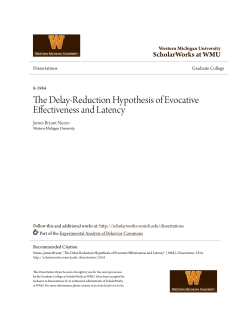 The Delay-Reduction Hypothesis of Evocative Effectiveness and