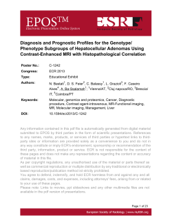 Diagnosis and Prognostic Profiles for the Genotype/ Phenotype