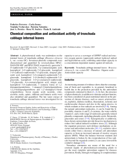 Chemical composition and antioxidant activity of tronchuda cabbage