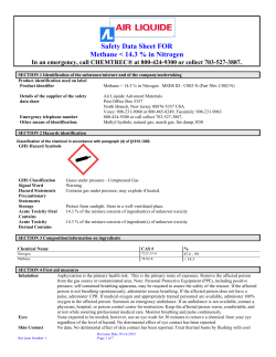 Safety Data Sheet FOR Methane Nitrogen