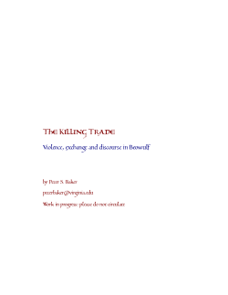 the killing trade - Faculty Web Sites at the University of Virginia