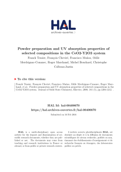 Powder preparation and UV absorption properties of