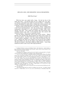 heller, hlr, and holistic legal reasoning