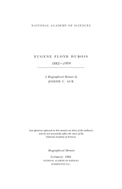 eugene floyd dubois - National Academy of Sciences