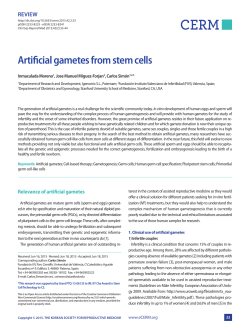 Artificial gametes from stem cells