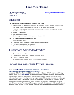 Anne T. McKenna - Penn State Law