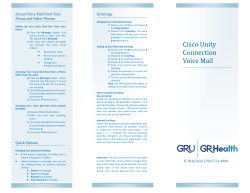 Cisco Unity Connection Voice Mail