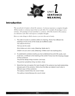 sentence meaning