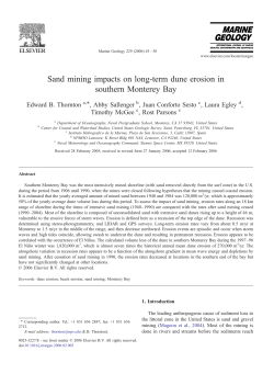 2006 Study Monterey Bay Erosion sand mining