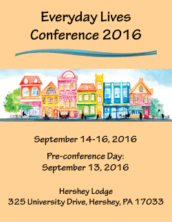 Everyday Lives Conference 2016