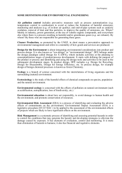 SOME DEFINITIONS FOR ENVIRONMENTAL ENGINEERING Air