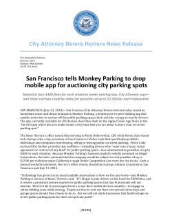 S.F. City Attorney`s Monkey Parking presskit