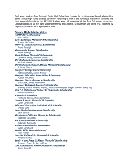 Senior High Scholarships - Freeport Area School District