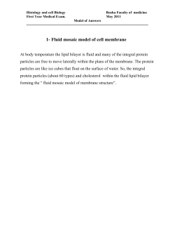 1- Fluid mosaic model of cell membrane