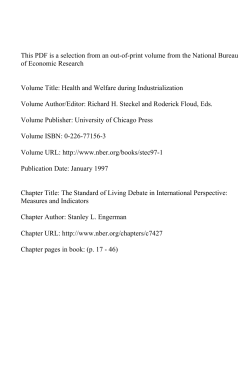 The Standard of Living Debate in International Perspective