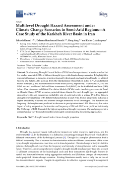 Multilevel Drought Hazard Assessment under Climate Change