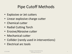 Pipe Cutoff Methods