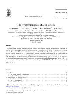 The synchronization of chaotic systems