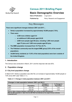 Derby Population Profile