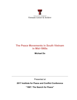 The Peace Movements in South Vietnam in Mid