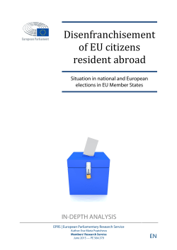 Disenfranchisement of EU citizens resident abroad