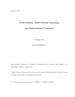 Conversation, Observational Learning, and Informational Cascades