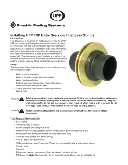Installing UPP FRP Entry Seals on Fiberglass Sumps