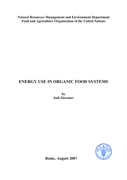 Energy Use in Organic Food Systems