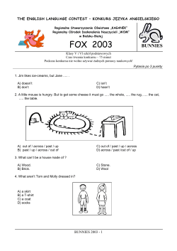 FOX 2003 - Konkurs Języka Angielskiego FOX