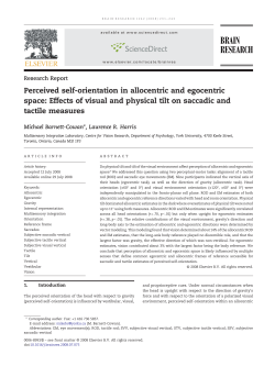 Perceived self-orientation in allocentric and egocentric space