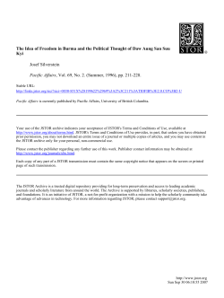 The Idea of Freedom in Burma and the Political