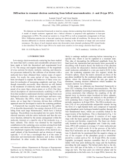 Diffraction in resonant electron scattering from helical macromolecules