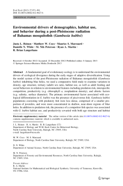 Evolutionary Ecology 27(5)