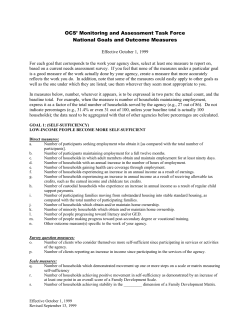 Initial ROMA Goals and Measures