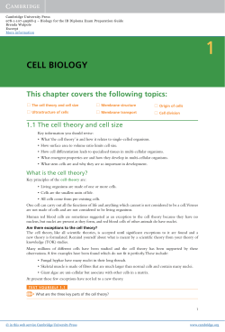cell biology - Assets - Cambridge University Press