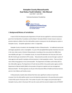 Hampden County Massachusetts Dual Status Youth Initiative
